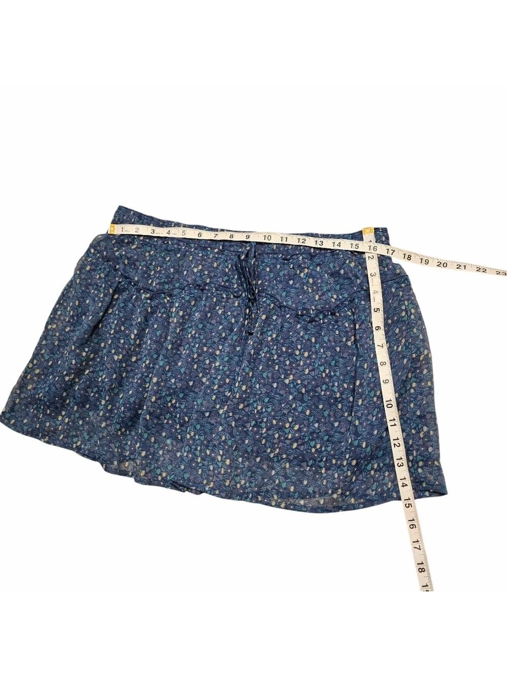 American Eagle Outfitters Blue Floral Mini Skirt L - Picture 4 of 6